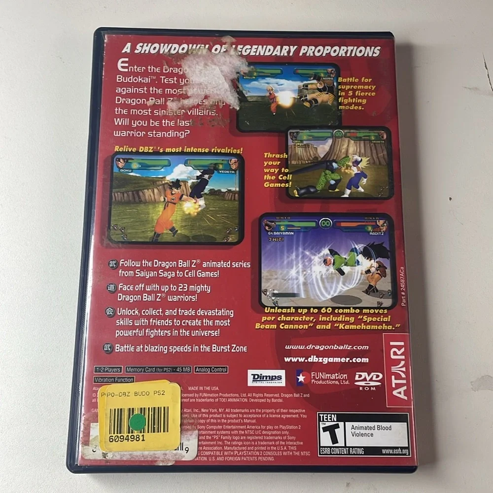 Dragonball Z Budokai for Sony Playstation 2 PS2. Complete in Box. CIB. Tested - Picture 2 of 5